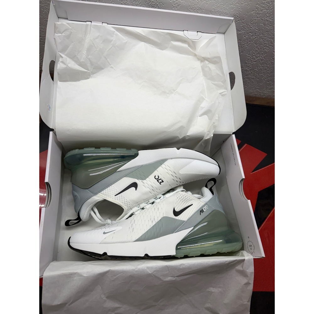 Nike Air Max 270 White Black Summit White AH8050-115 Mens 11.5 Running Shoes